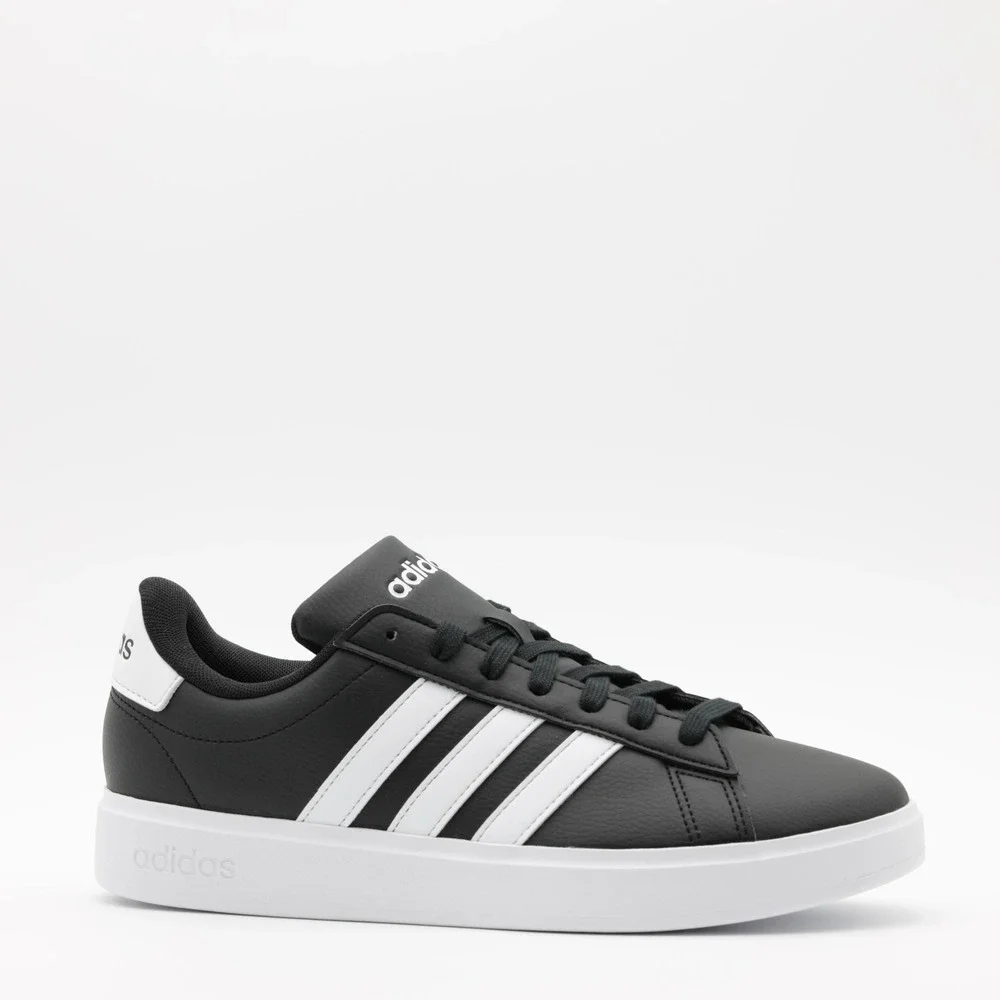 Adidas Men's Classic 3 Stripe Comfort Cushioned Grand Court 2.0 Shoes Black‎ 10